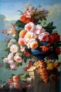 unknow artist, Floral, beautiful classical still life of flowers.122